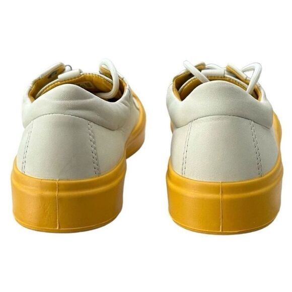 Ecco Flexure T-Cap Yellow Leather Sneakers Shadow Marigold Women’s Size US 5-5.5 - Picture 5 of 9